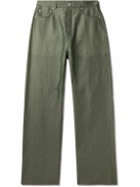 Rick Owens - Geth Wide-Leg Linen-Blend Trousers - Green