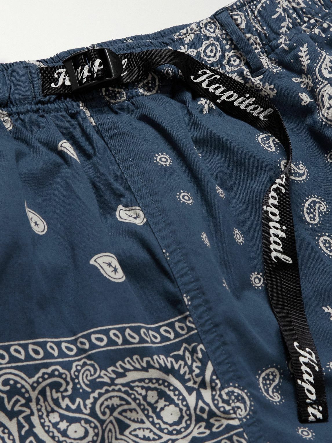 KAPITAL - Straight-Leg Belted Bandana-Print Patchwork Cotton