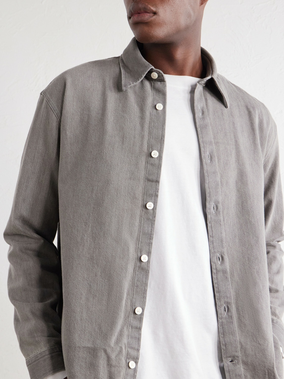 NN07 - Casper 50033 Cotton-Twill Shirt - Gray
