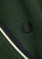Fred Perry Twin Tipped Logo Piqué Cotton Polo Shirt Dark Green