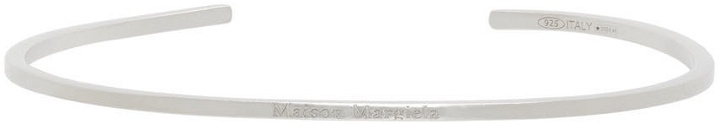 Photo: Maison Margiela Silver Thin Logo Bracelet