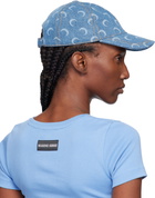 Marine Serre Blue Moon Laser Denim Baseball Cap