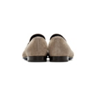 Brioni Taupe Suede Penny Loafers
