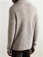 NN07 - Carl 6336 Half-Zip Ribbed Wool Sweater - Neutrals