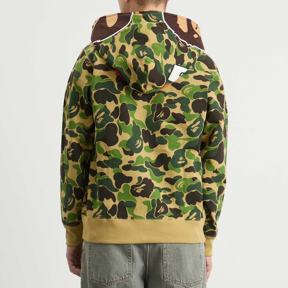 A Bathing Ape Men's ABC Camo 2nd Ape Zip Hoodie in Green