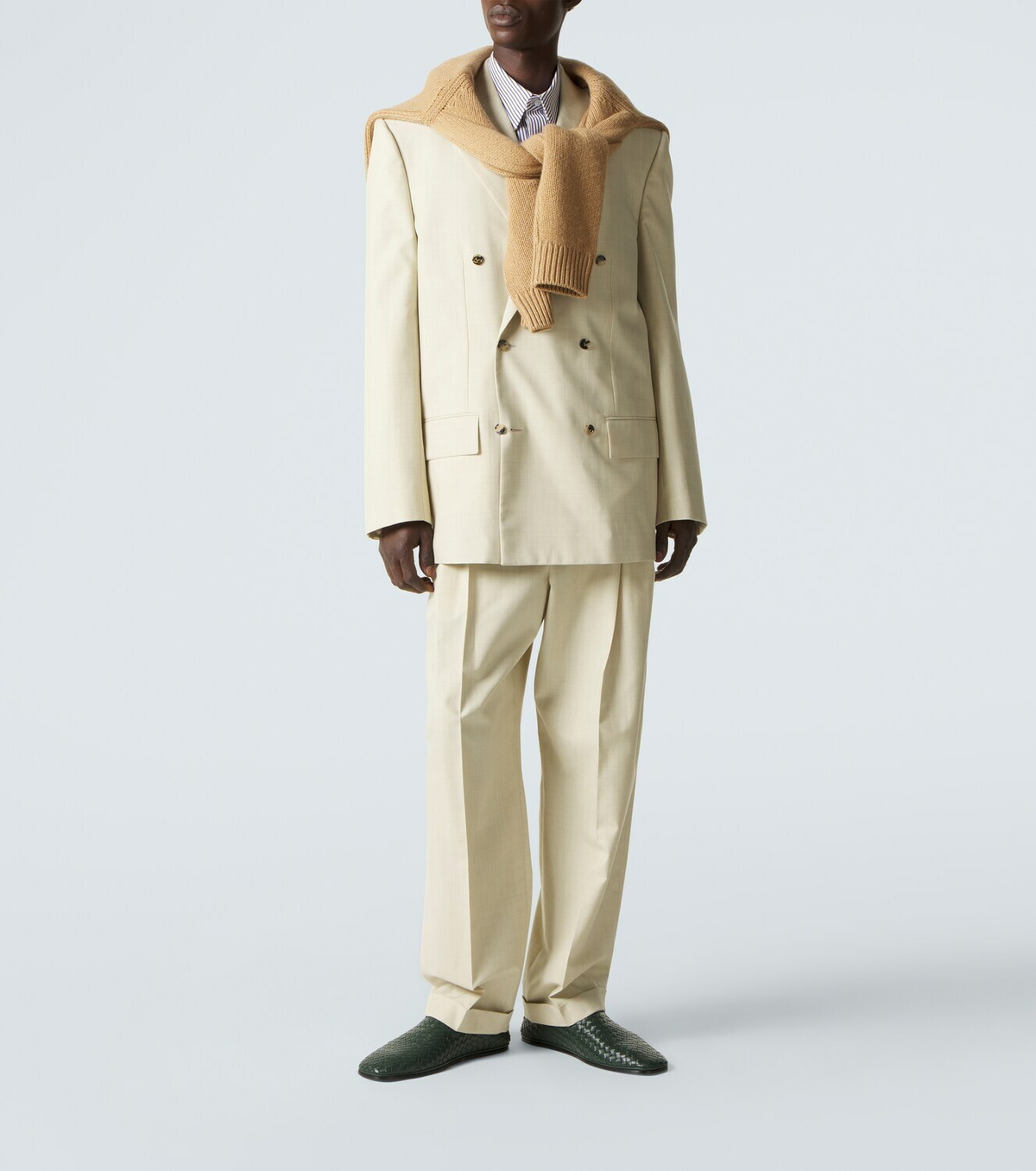 Bottega Veneta Wool and cotton gabardine suit pants