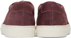 Common Projects Red Waxed Suede Achilles Low Sneakers