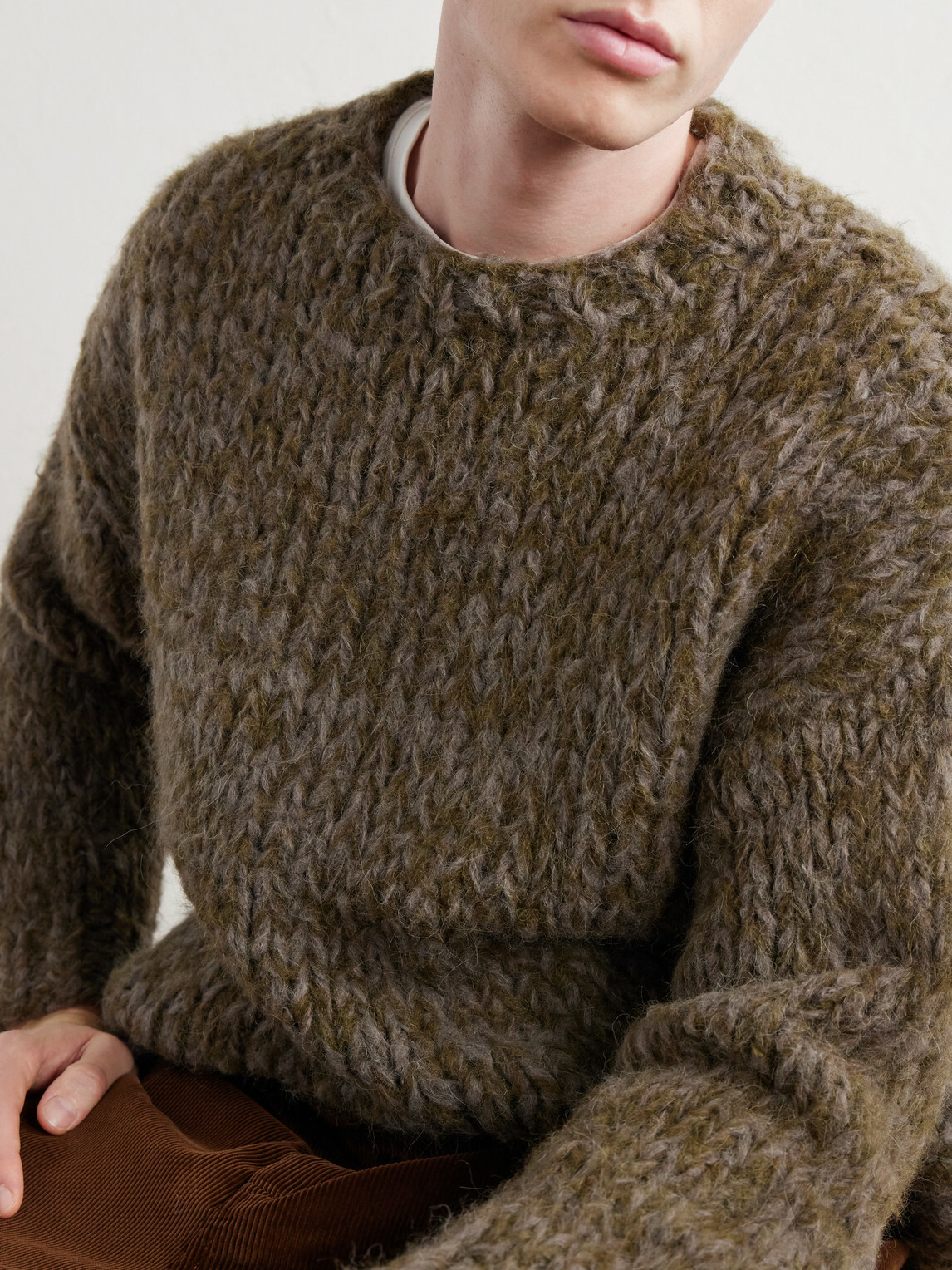 Casey Casey - Wei Brushed Alpaca-Blend Sweater - Green
