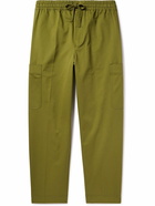 KENZO - Straight-Leg Cotton-Twill Drawstring Trousers - Green