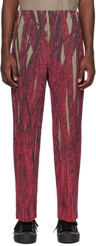 Photo: Homme Plissé Issey Miyake Red Grass Field Trousers