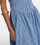 Faithfull Edessa checked cotton maxi dress