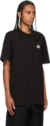 Moncler Black Rubberized Logo T-Shirt