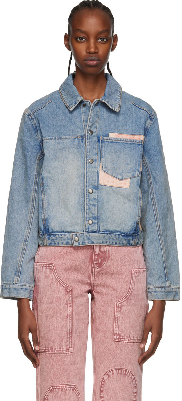 Andersson Bell Blue Patchwork Denim Jacket Andersson Bell