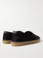 SAINT LAURENT - Suede Espadrilles - Black - EU 44