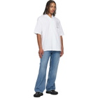 Off-White White Outline Double Arrow Poplin Bowling Shirt