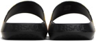 Versace Black & Gold Barocco Slides