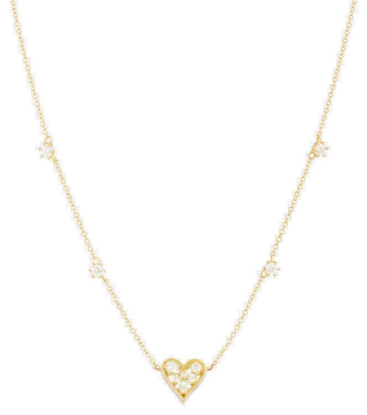Photo: Jade Trau Margot Heart Mini 18kt gold necklace with diamonds