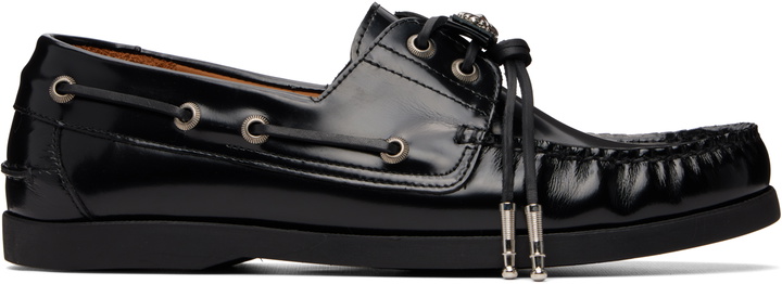 Photo: Toga Virilis Black Leather Boat Shoes