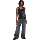 Simone Rocha Black Ribbon Rosette Boy Tank Top