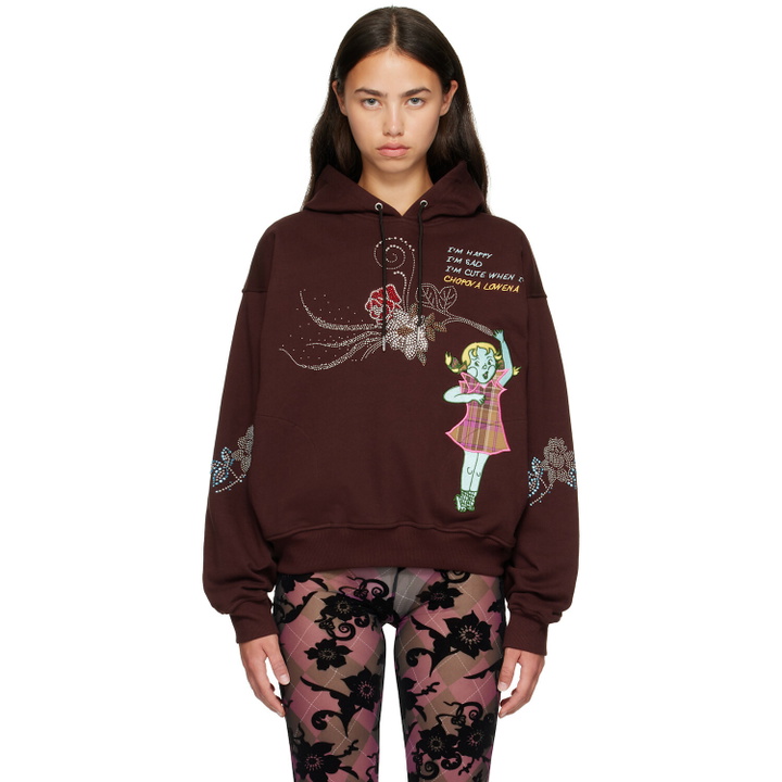 Photo: Chopova Lowena Brown Feelings Awe Hoodie