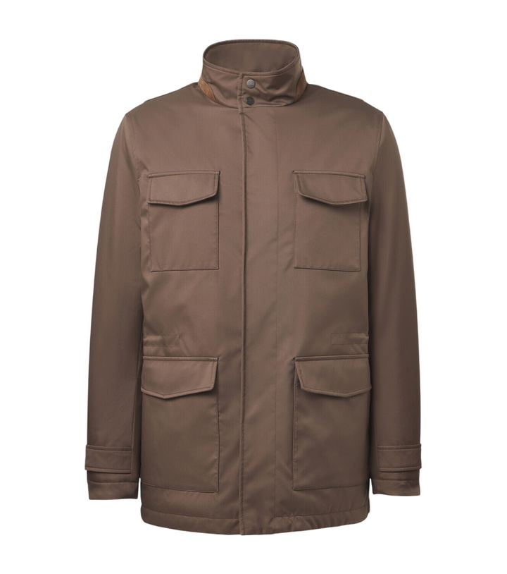 Photo: Kiton Suede-trimmed technical jacket