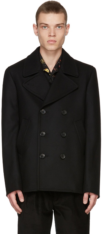 Photo: PS by Paul Smith Black Wool Car Coat