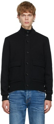 TOM FORD Black Wool Knit Cardigan