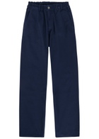 Forét Straight-leg Twill-cotton Trousers Navy