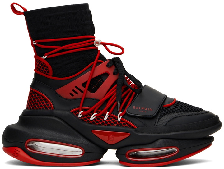 Photo: Balmain Red B-Bold Sneakers