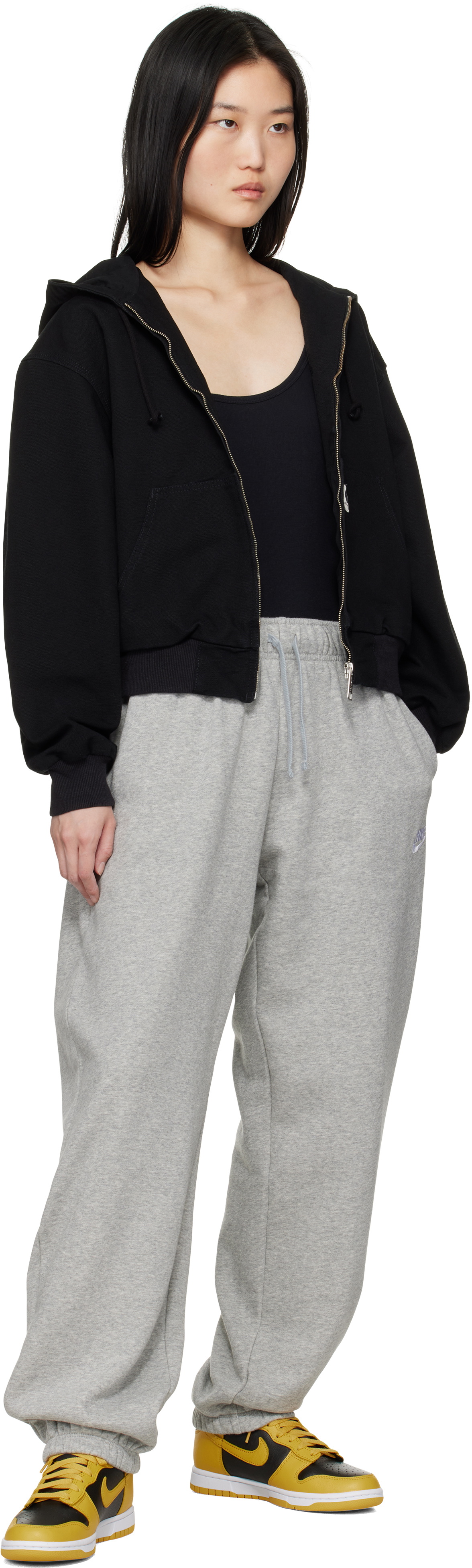 Nike Gray Mid-Rise Oversized Sweatpants