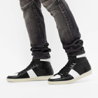 Saint Laurent Men's SL-10H High Sneakers in Black/White