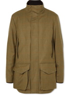 Purdey - Checked Herringbone Wool-Blend Tweed Coat - Brown