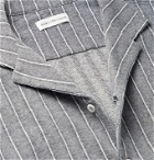Hamilton and Hare - Camp-Collar Striped Cotton Shirt - Blue