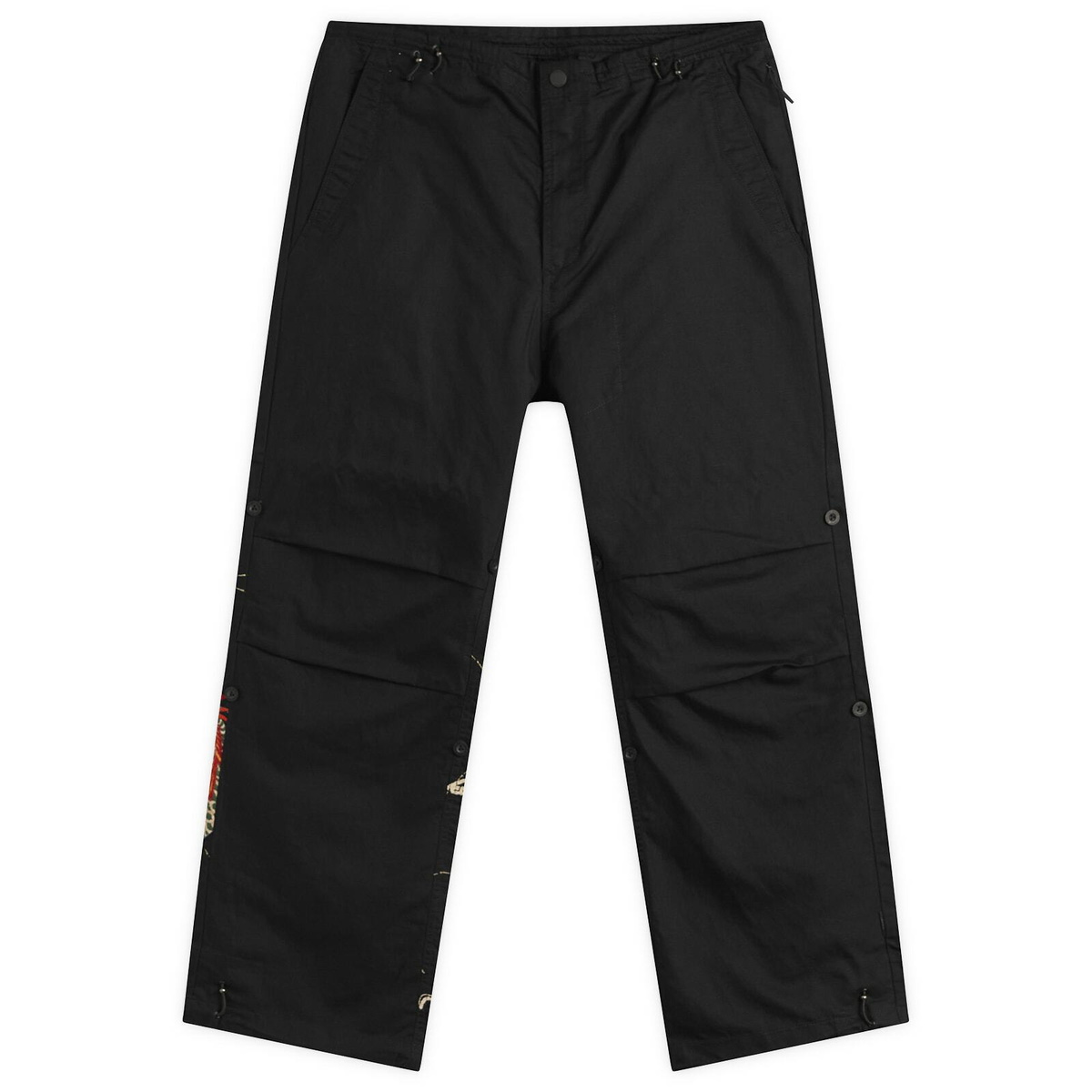 Maharishi Men's Polar Bear Chimera Embroidered Loose Snopants in Black