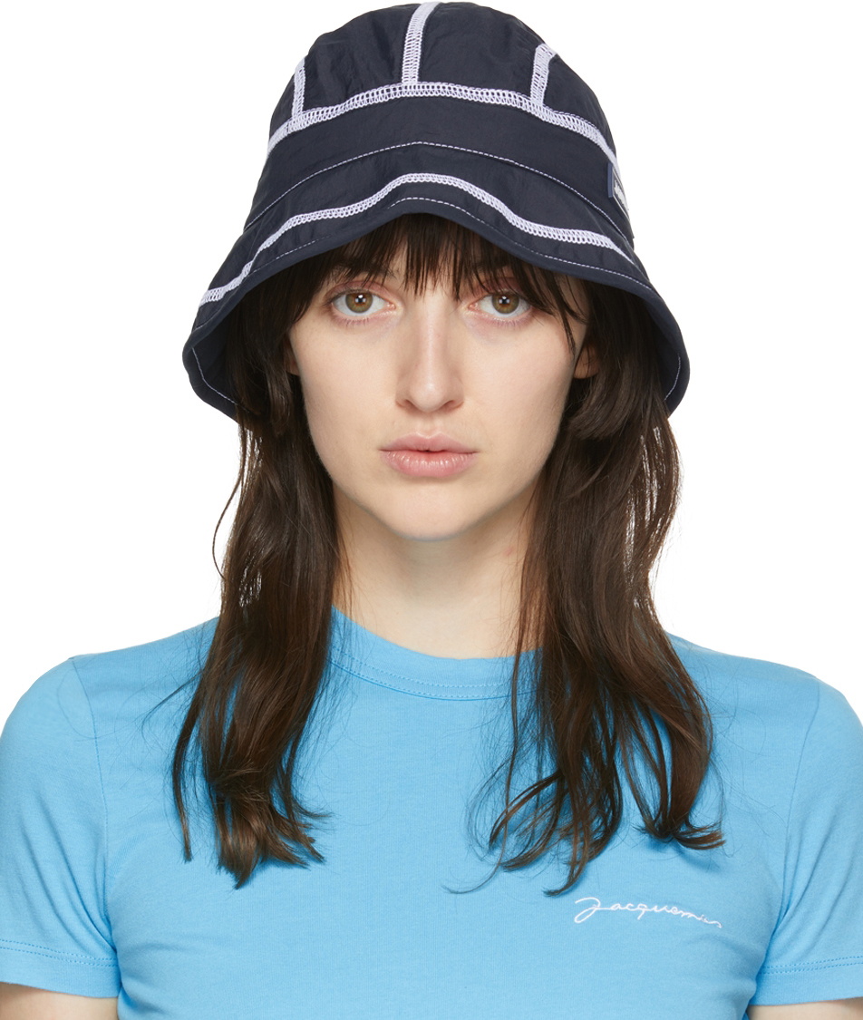 Jacquemus Le Bob Frescu Bucket Hat JACQUEMUS Le Bob embellished cotton-canvas bucket hat | NET  main image 2