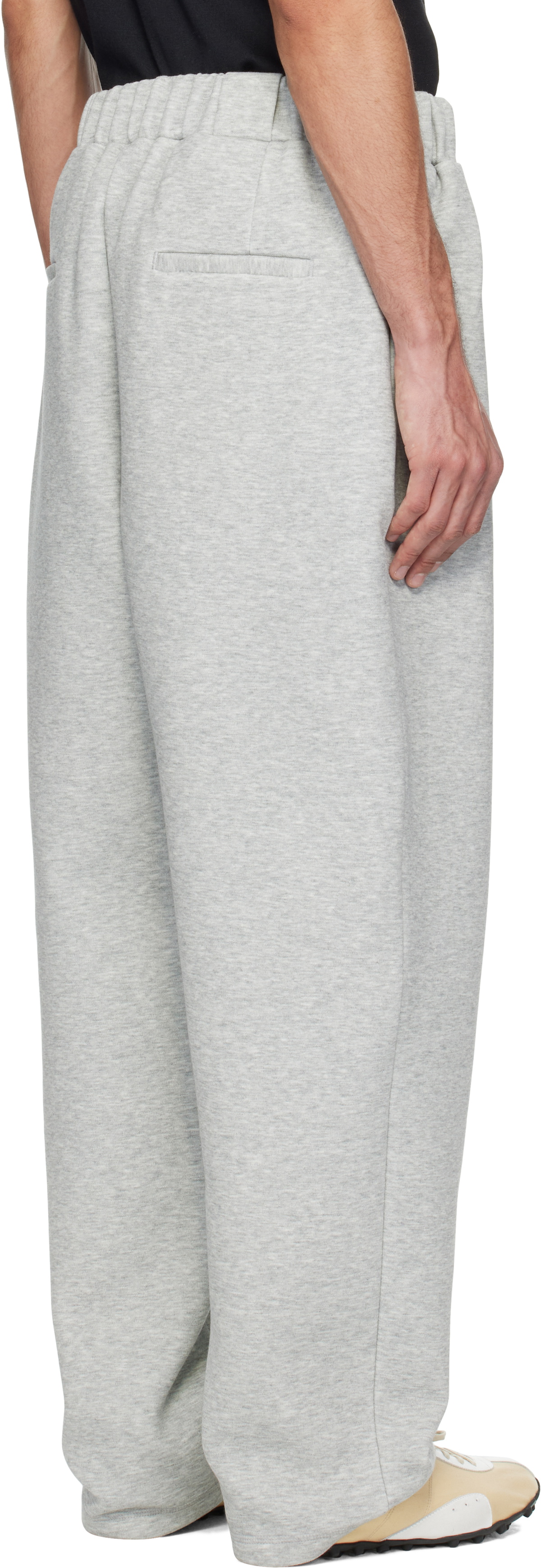 RECTO Gray Wide Banding Loose Fit Sweatpants