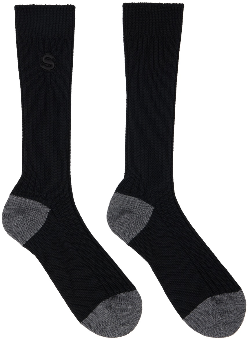 Photo: sacai Black Rib Socks
