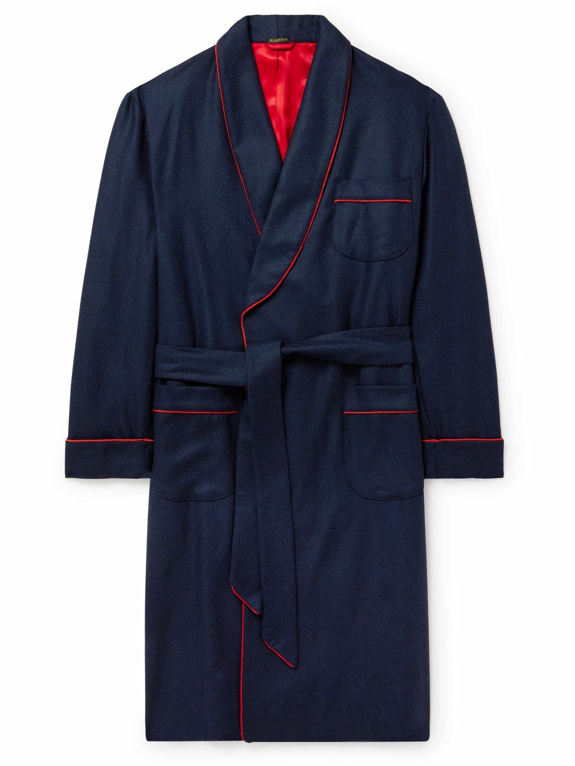 Cashmere Robe Blue Rubinacci - Wool and Cashmere-Blend Robe - Blue Rubinacci