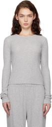 ÉTERNE Gray Long Sleeve Thermal T-shirt