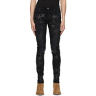 AMIRI Black Chemist Leather Stars Jeans