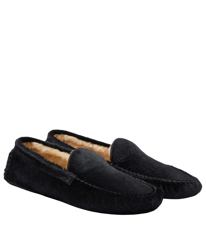 Photo: The Row Lucca calf hair loafers