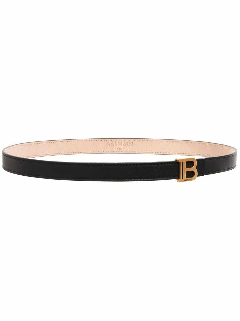 BALMAIN - B-belt Leather Belt Balmain