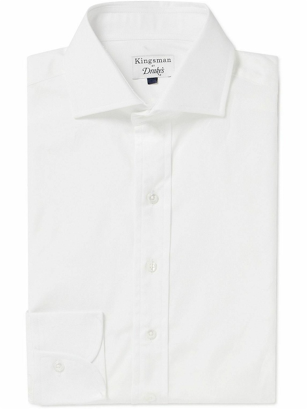 Photo: Kingsman - Drake's Cotton Oxford Shirt - White