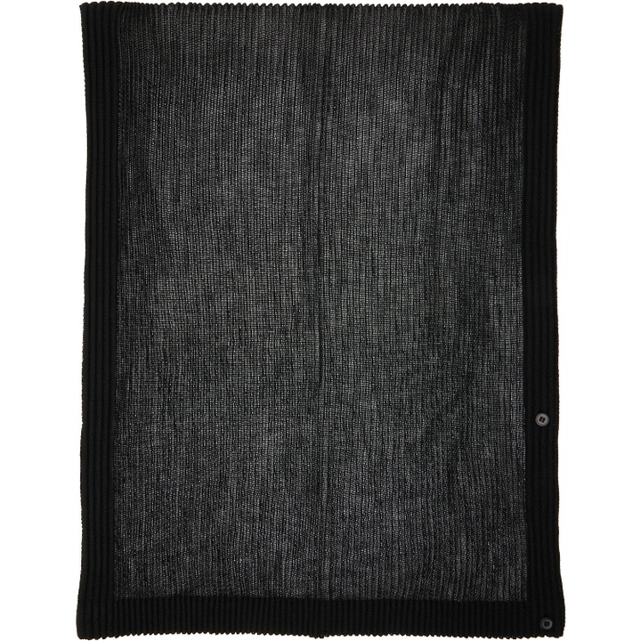 Photo: HOMME PLISSÉ ISSEY MIYAKE Black Rustic Mesh Scarf