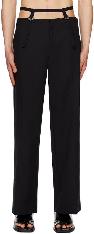 Photo: Dion Lee Black Safety Harness Trousers
