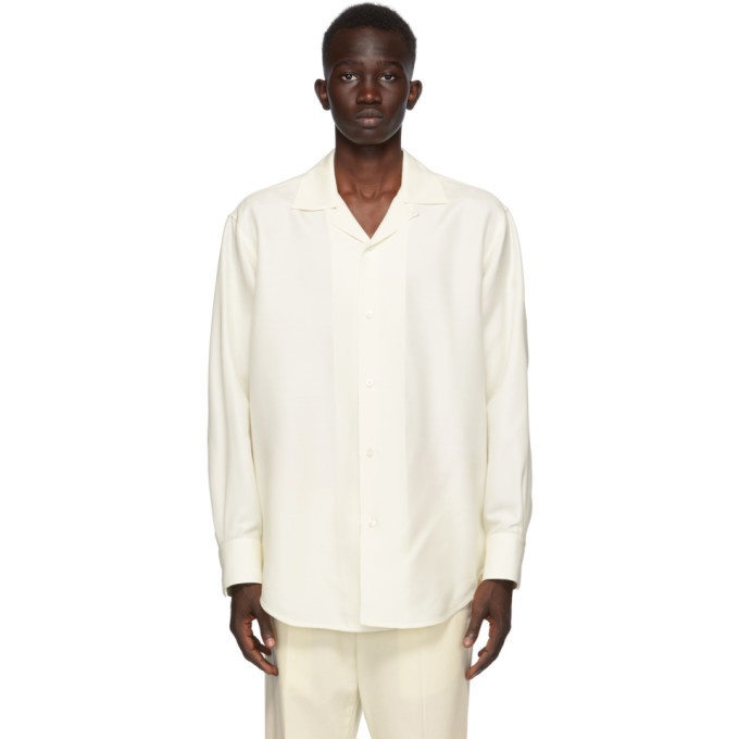 Photo: Jil Sander Off-White Wool and Silk Bison Shirt