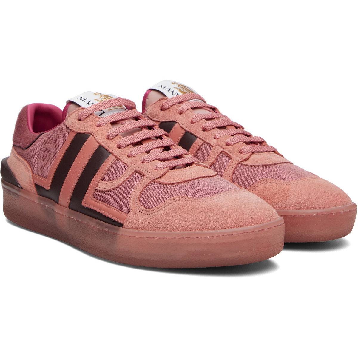 Lanvin Pink Clay Felt Sneakers