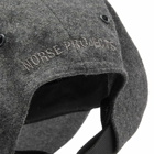 Norse Projects Men's Wool Sports Cap in Charcoal Melange