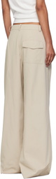 St. Agni Beige Utility Pleat Trousers