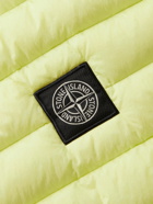 Stone Island - Channel Logo-Appliquéd Quilted Shell Down Jacket - Yellow